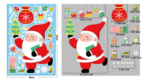 Aplicável A 8 Hojas Pegatinas Navideñas Copos De Nieve