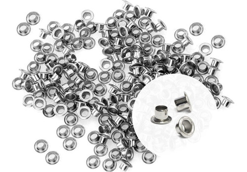 200 Unidades Eyelets De 1/8 3mm (plateadas)