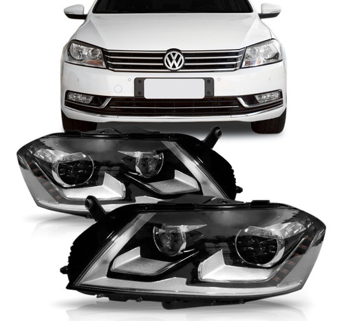 Farol Passat Com Led 2011 2012 2013 2014 Eletrico 