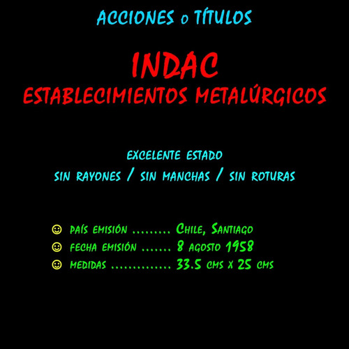 Imagen 2 de 3 de ¬¬ Acción Acciones Títulos / Indac Zp