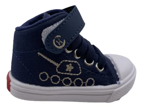 Tenis Bebe Chique Top Baby Cano Alto Conforto Azul MercadoLivre