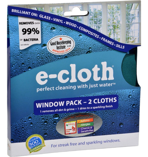 E-cloth Paquete De 2 Piezas De Limpieza De Ventanas (paquet.