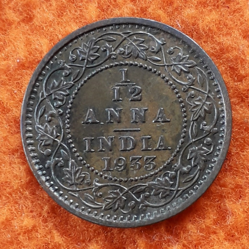 Moneda India Británica Año 1933 Excelente Estado 