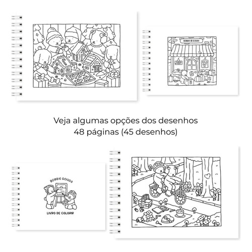 Livro De Colorir Estilo Bobbie Goods Com Uma Variedade De