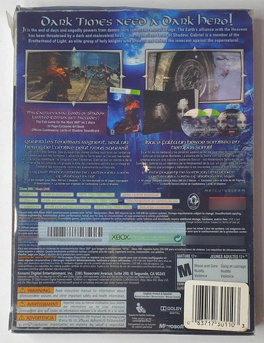 Castlevania Lords Of Shadow Limited Edtn D Xbox 360 Retromx (Usado)
