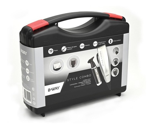 Imagen 2 de 2 de Combo Maquina Cortar Pelo B-way + Trimmer Patillera 5 En 1
