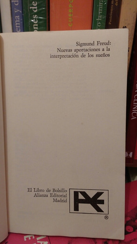 Nuevas Aportaciones A La Interpretación De Los Sueños Freud (Usado)