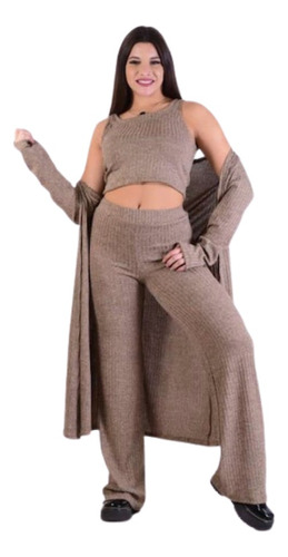 Conjunto De Saco, Calza Y Pantalón De Lanilla Mujer