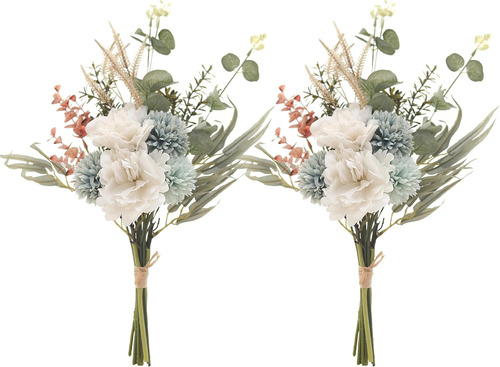 2 Piezas De Peonías De Seda, Flores Artificiales Ramo Falso