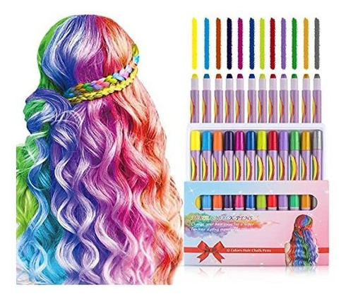 Gis Para Cabello - Msdada - Tiza Para El Cabello De 12 Color