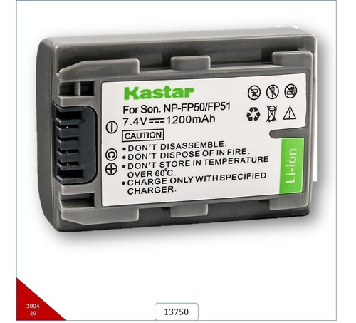 Bateria Mod. 13750 Para S0ny Dcr-hc40