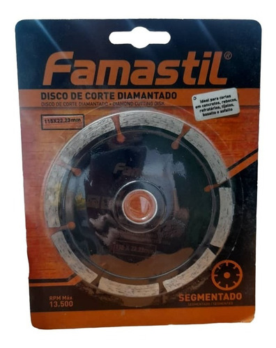 Disco Diamantado 4 1/2 Segmentado Multiproposito Famastil