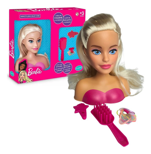 Barbie Busto Boneca Brinquedo Infantil De Pentear E Maquiar