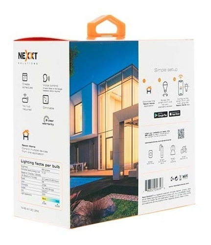 Imagen 4 de 4 de Pack 2 Ampolleta Inteligente Nexxt Calido/frio - Revogames