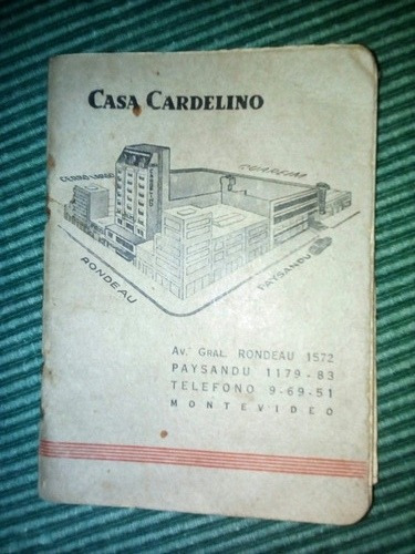 Antigua Libreta De Apuntes De Casa Cardelino Año 1962