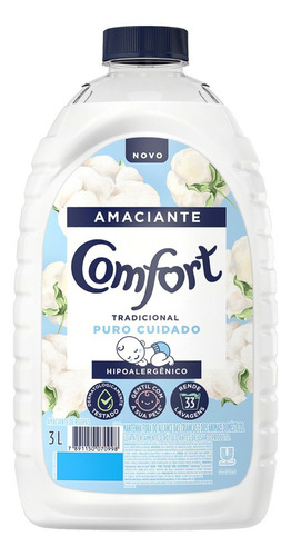 Amaciante Comfort Tradicional Puro cuidado em galão 3 L