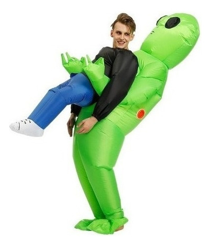 Traje Disfraz Inflable Alien Mujer Hombre Halloween Navideño