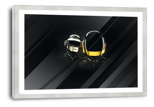 Marco De Poliuretano Con Poster Daft Punk Cascos 45x70cm