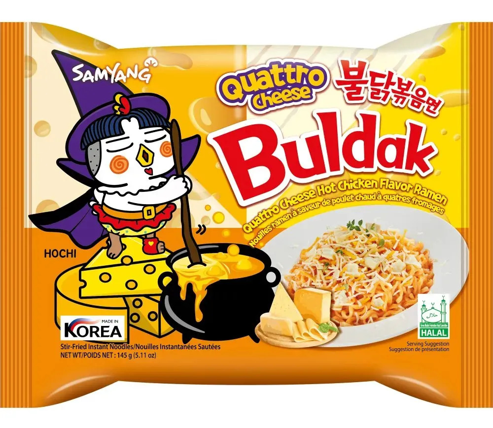 Ramen Coreana Samyang Buldak Quattro Cheese 1 Pieza 145g