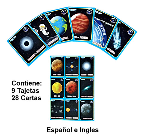Pack Loterias El Sistema Solar Y Animales Salvajes Bilingue