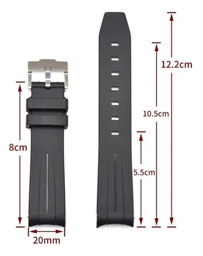 Malla Para Relojes Omega X/rolex/seiko De 20 Mm-negra