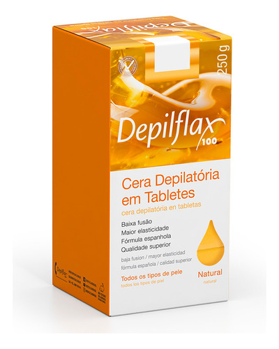 Depilflax Cera Depilatória Em Blocos Natural 250g