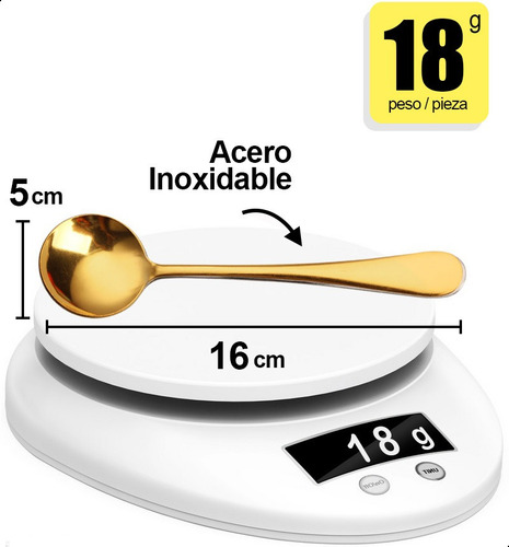 50pzs Cucharas De Café Cocinar Acero Inoxidable Oro/plata