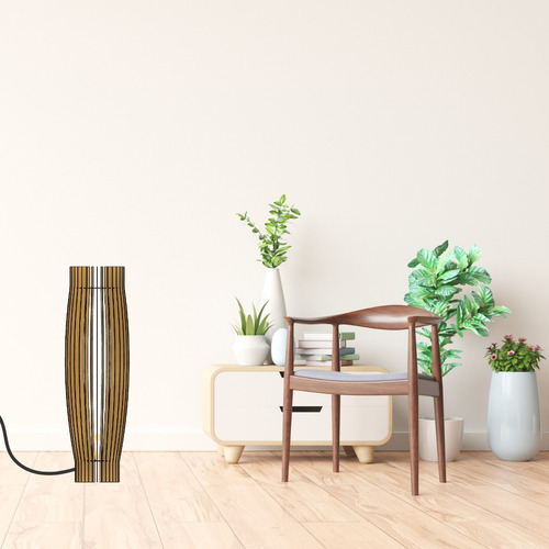 Abajur Grande De Chão Mdf Luminária