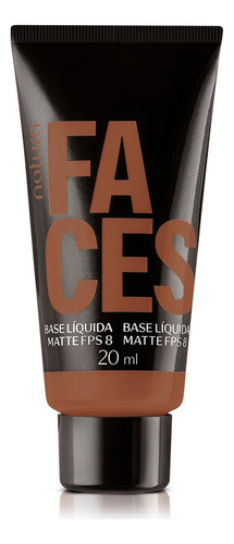 Base de maquiagem em creme - base líquida Natura Faces Base Líquida Base Líquida MATTE FPS 8 - 20 ML FACES tom 44 n - 20mL 30g