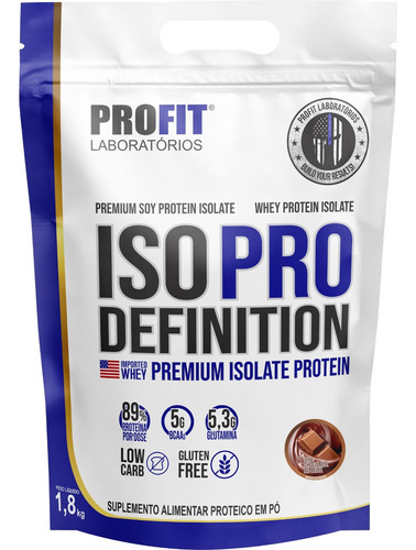 Whey Protein Iso Pro Definition Refil 1,8kg Chocolate-profit Sabor Chocolate