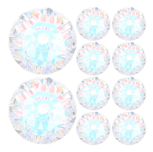 40 Cuentas De Cristal Facetado: Cuentas De Diamantes De Imit