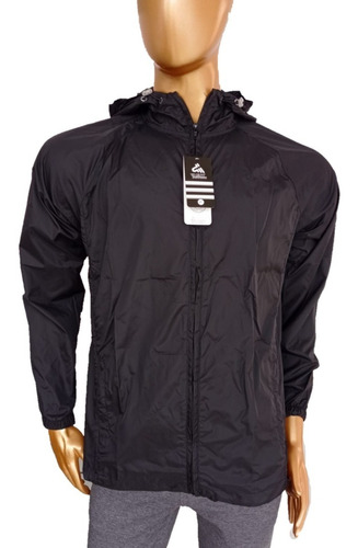 Chaqueta Rompeviento Impermeable Capucha Deportes Aire Libre