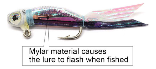 Silverside Minnow Crappie Jig 12pcs Color Negro Yzd