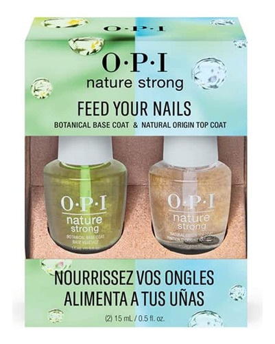 Kit Opi - Base + Top Nature Strong, Origen Natural, Vegano Color Nature Strong