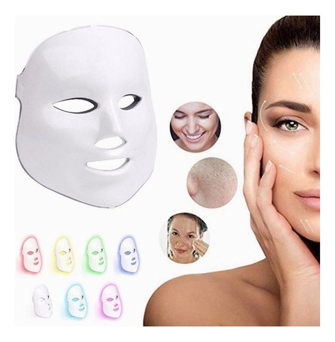 Led Mask 7 Colors Facial Treatment Phototherapy Gift 2024