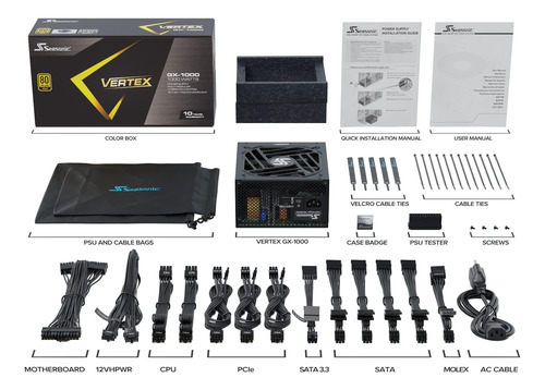 Fuente De Alimentación Seasonic Vertex Gx-1000w 80+ Gold