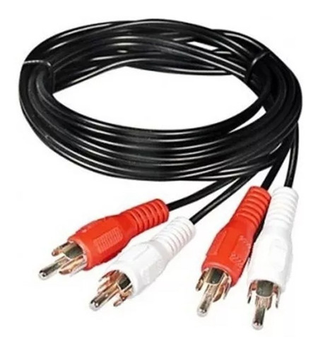 Cable Rca A Rca Alta Calidad 2x2 De 3 Metros Para Audio 