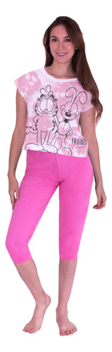 Pijama Mujer Algodón Estampado Garfield N801004-55