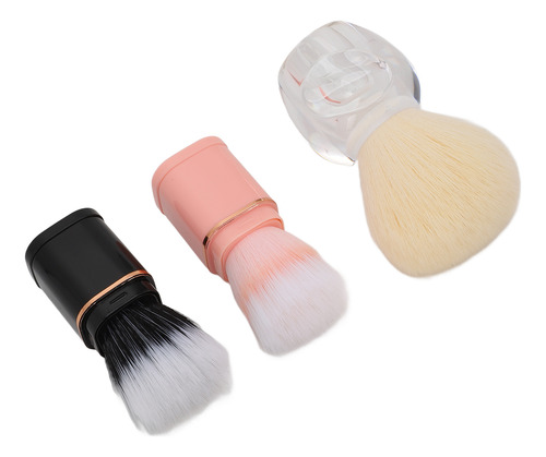 Juego De Brochas De Maquillaje, 3 Piezas, Portátiles, Pequeñ