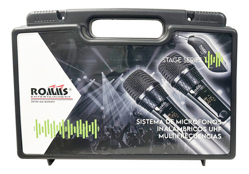 Microfono Romms Mc-382m Inalambrico Doble De Mano Uhf
