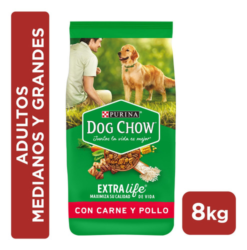 Alimento Seco Perro Dog Chow Adultos Medianos Y Grandes 8kg