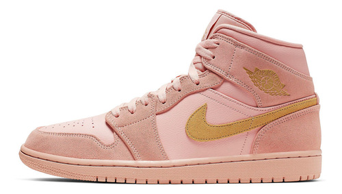 Zapatillas Jordan 1 Mid Coral Gold Urbano 852542-600