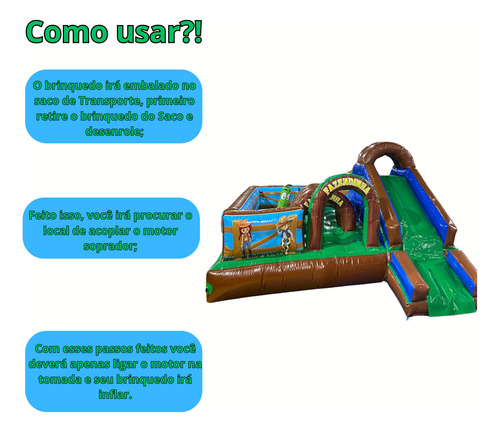 Multi Park Cowboy Inflável C/ Motor 5m X 4,9m X 1,6m