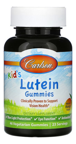 Carlson Labs Kids Luteina 46 Gomitas Vegetales Sabor Mango