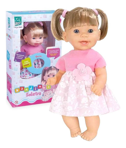 Boneca Nandinha Soletra 31cm Articulada 365 - Super Toys