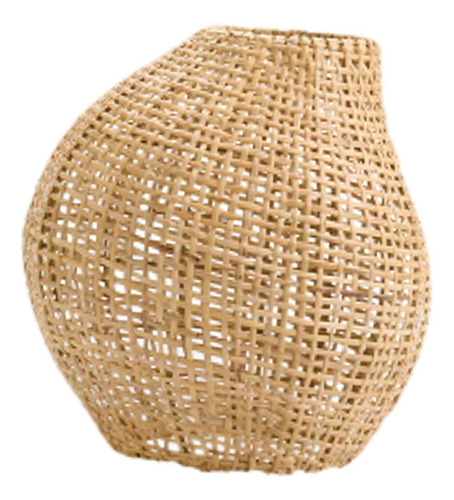 Abajur De Mesa De Bambu Tecido À Mão, Não Inclui S