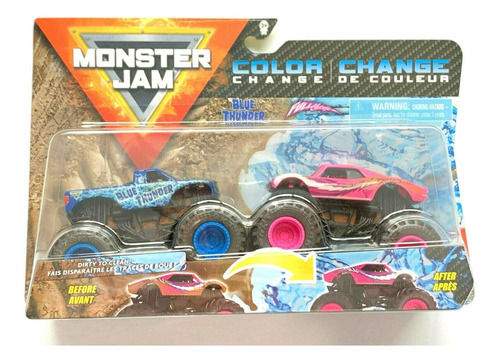 Monsterjam Cambio De Color Azul Trueno Vs Carga Completa 1:6