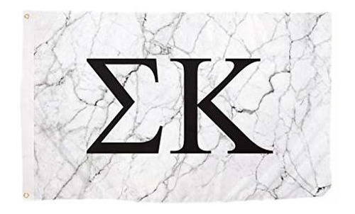 Sigma Kappa Light Marble Sorority Letter Flag Banner 3 X 5