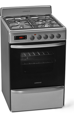 Cocina A Gas Longvie 21601xt 60cm Inox Grill Eléctrico