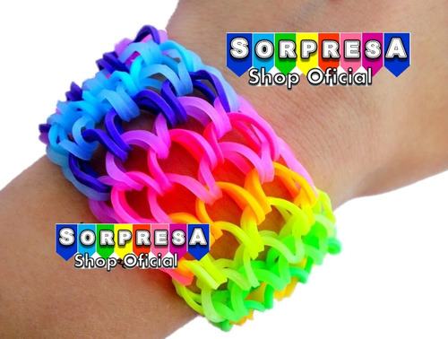 24 Kits Ligas Tejer Pulsera Bisutería Llavero Joyería Niñas